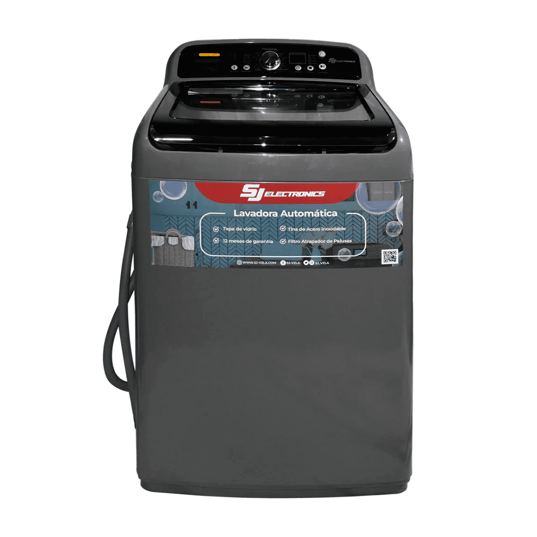 LAVADORA AUTOMATICA SJ ELECTRONICS SJ-12AUT 12KG GRIS