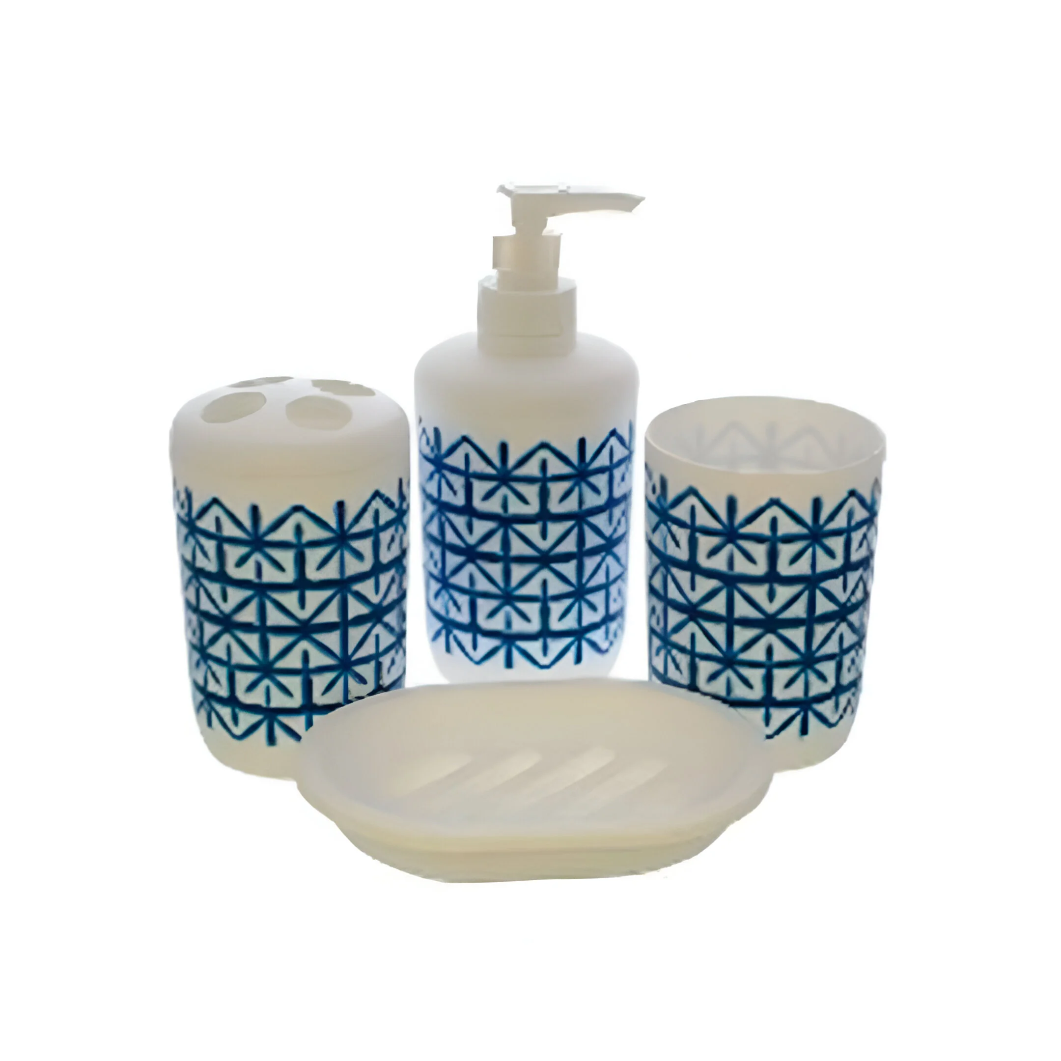 ORGANIZADOR P/BANO 4 PZAS 734-SP2484 BLANCO/AZUL