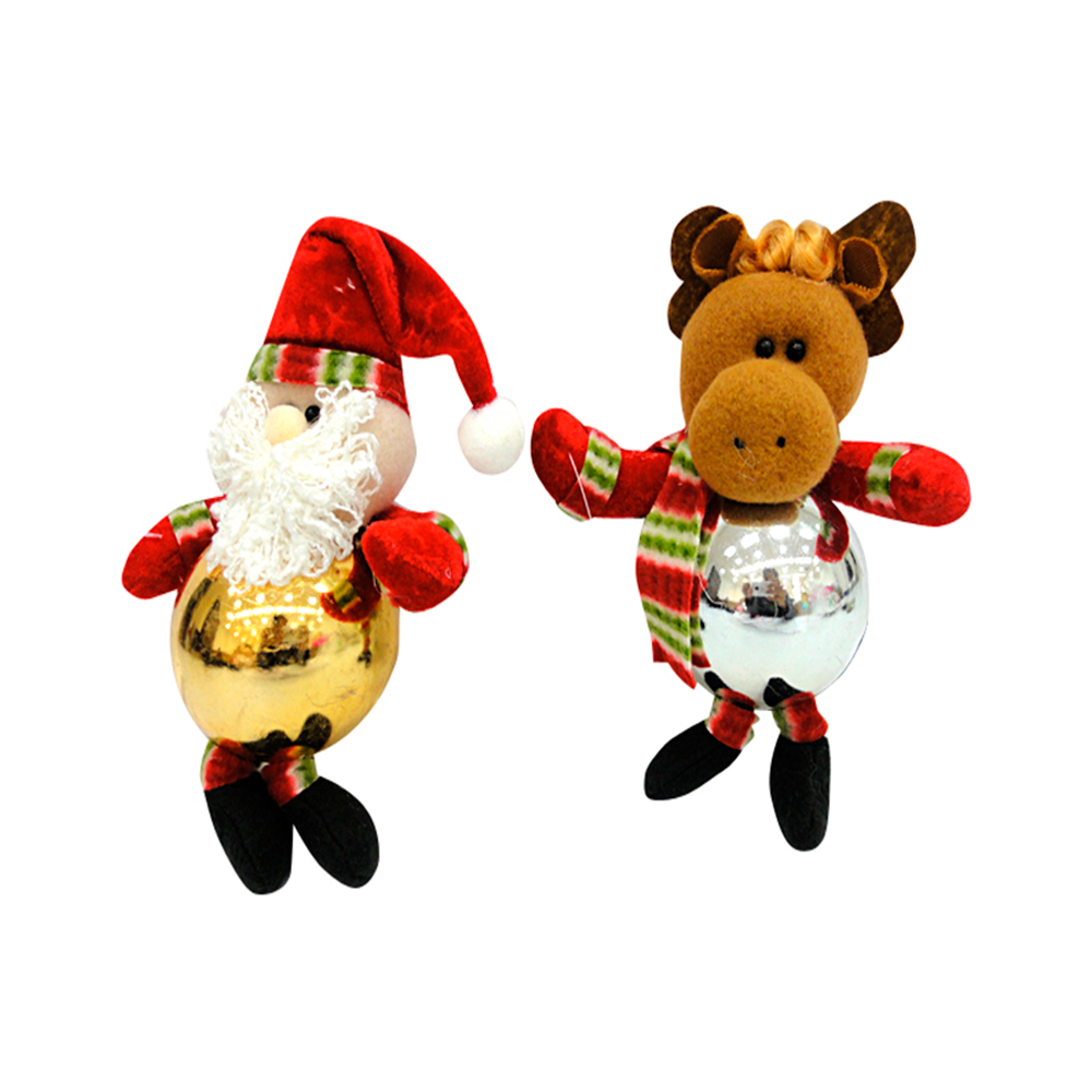 ADORNO COLGANTES BOLA 8" (D1-47532) DORADO/PLATEADO/VERDE