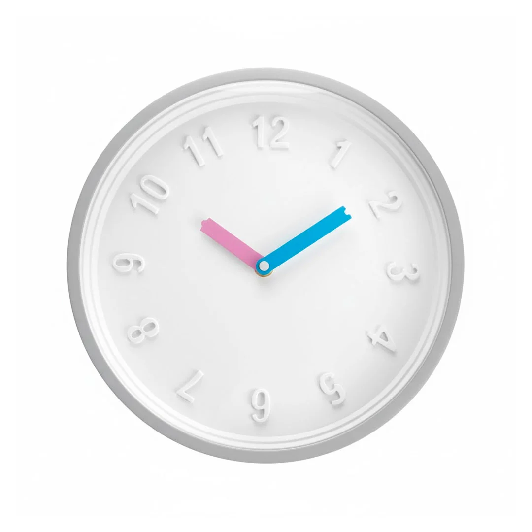 RELOJ DE PARED 30CM 602-2401908 GRIS/BLANCO