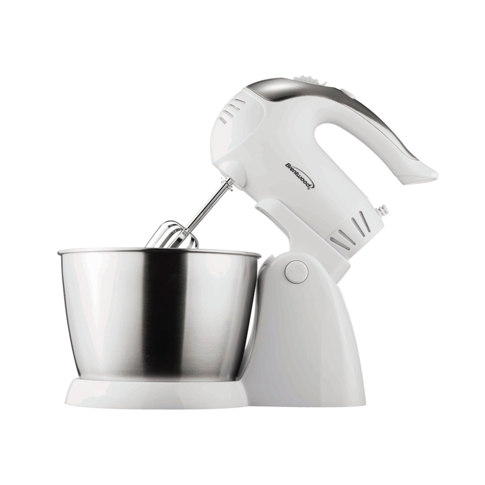 BATIDORA MANUAL CON PEDESTAL BRENTWOOD SM-1152 BLANCO