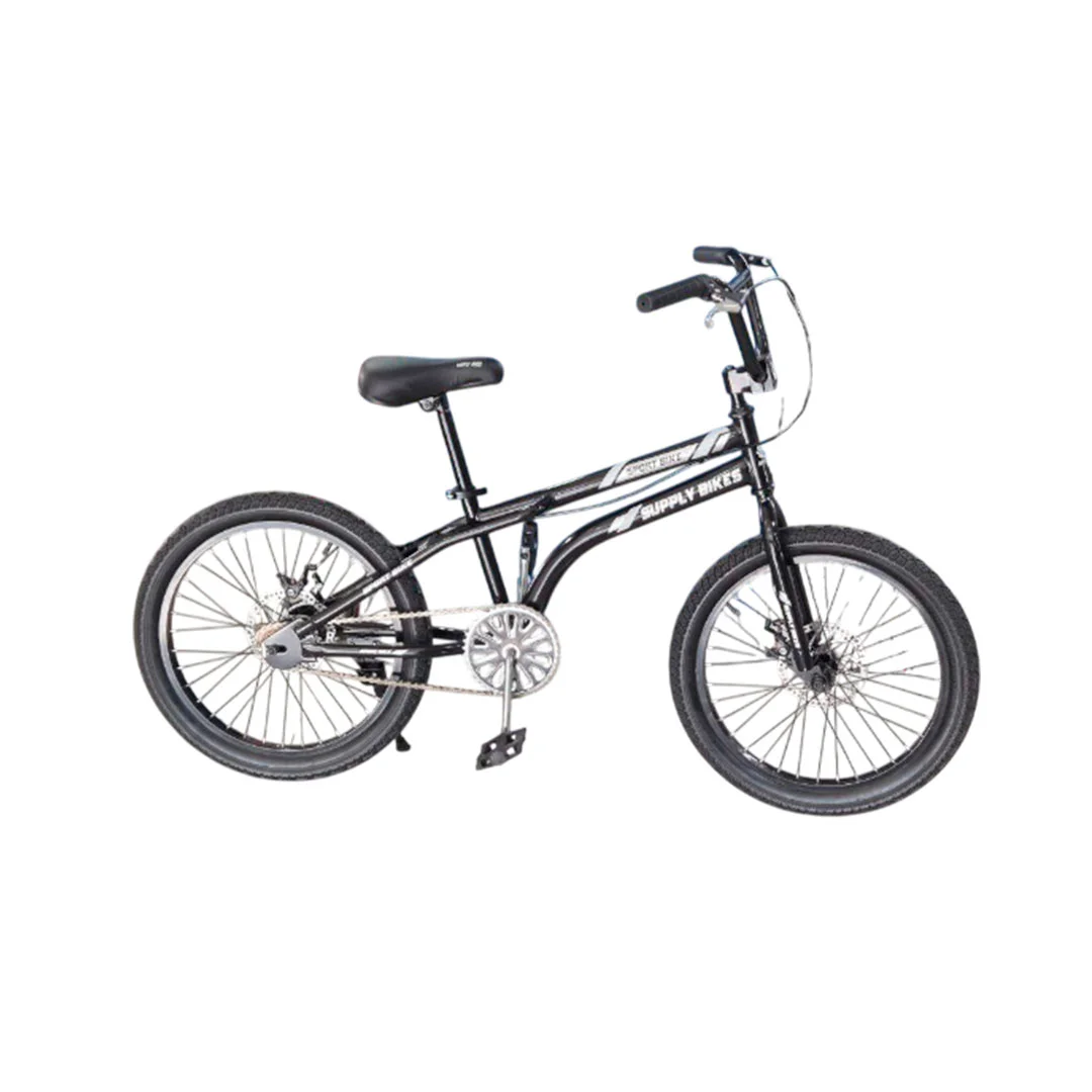 BICICLETA RIN 20 CROSS NEGRO/GRIS BMX SUPPLY