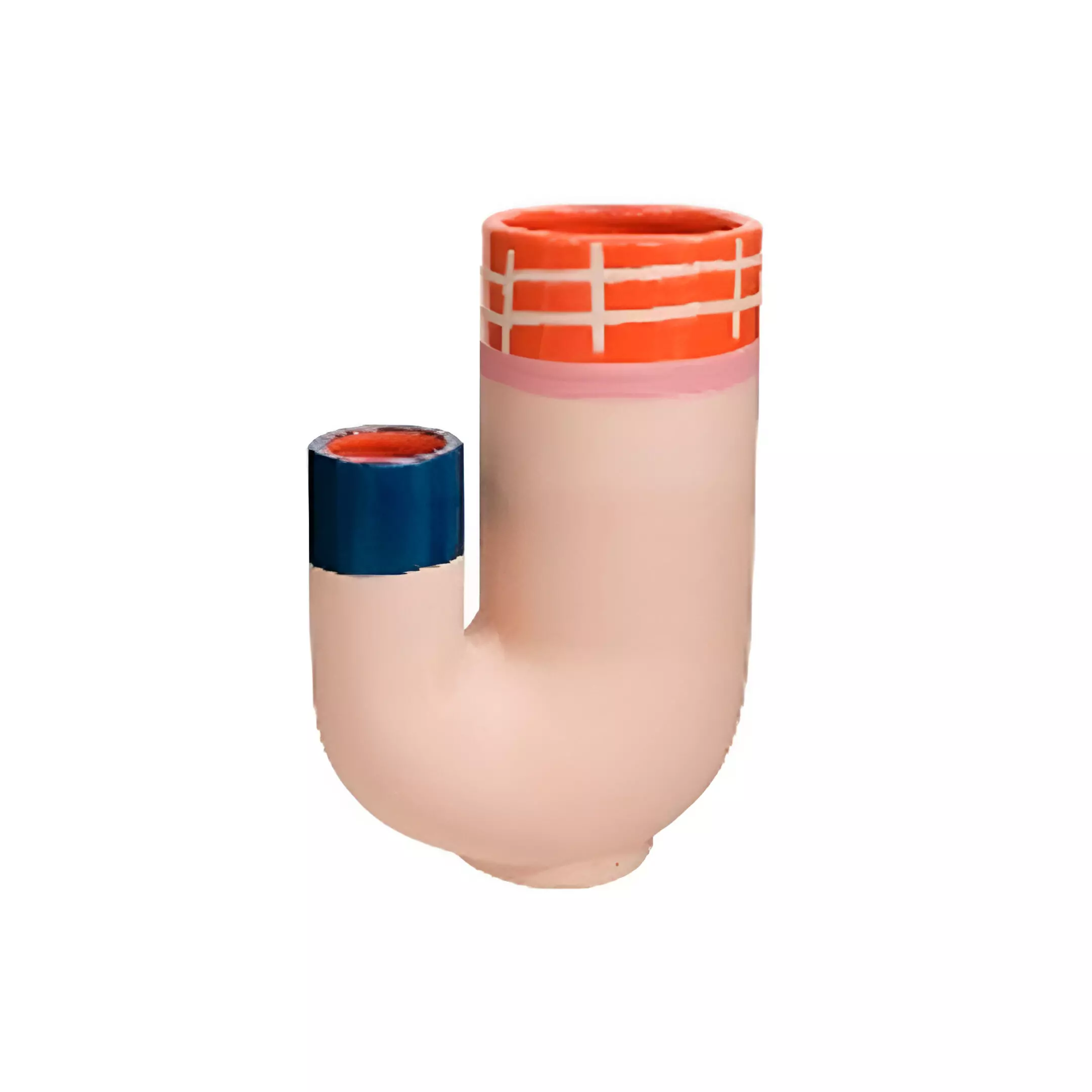 FLORERO 14.9X9.1X20.5CM 714-02910 N23-02910 CREMA/AZUL/ANARANJADO/ROSADO