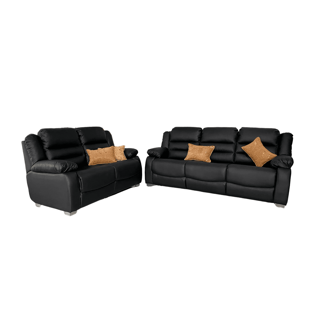 MUEBLE PEKIN SOFA DE 3 Y 2 PTS NEGRO
