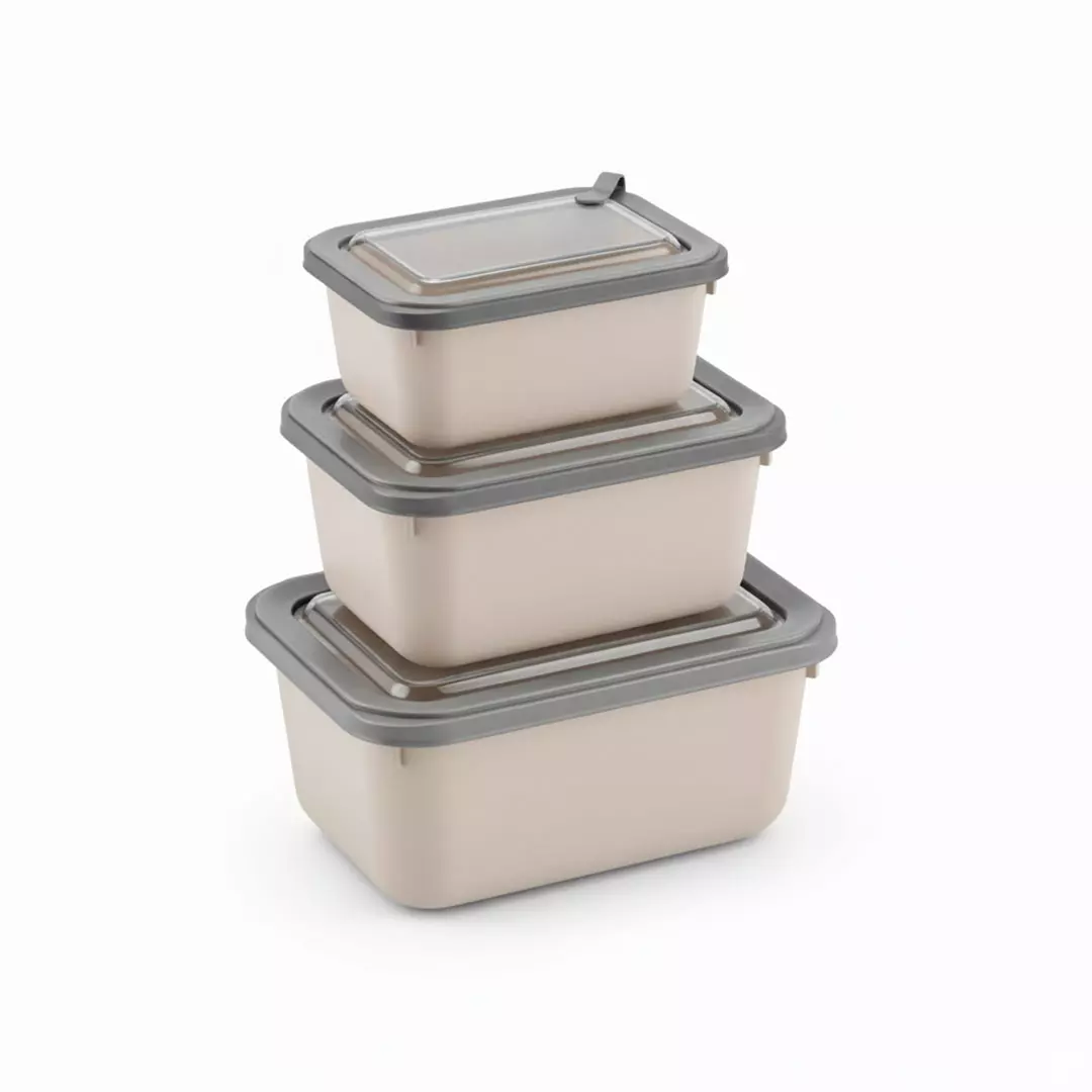 ENVASE P/ ALIMENTOS 3PZAS 723-00678 GRIS,CREMA,AZUL,VERDE