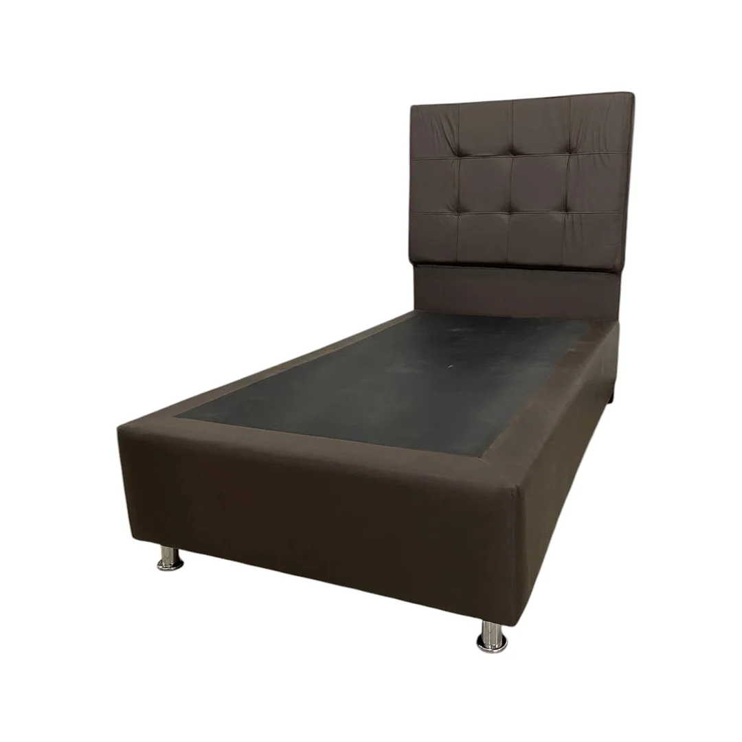 CAMA INDIVIDUAL COLOR MARRON 100X190