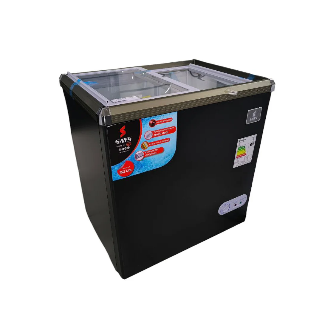 CONGELADOR EXHIB HORIZ. SAYS FHE-1520LGB 152LTRS. NEGRO