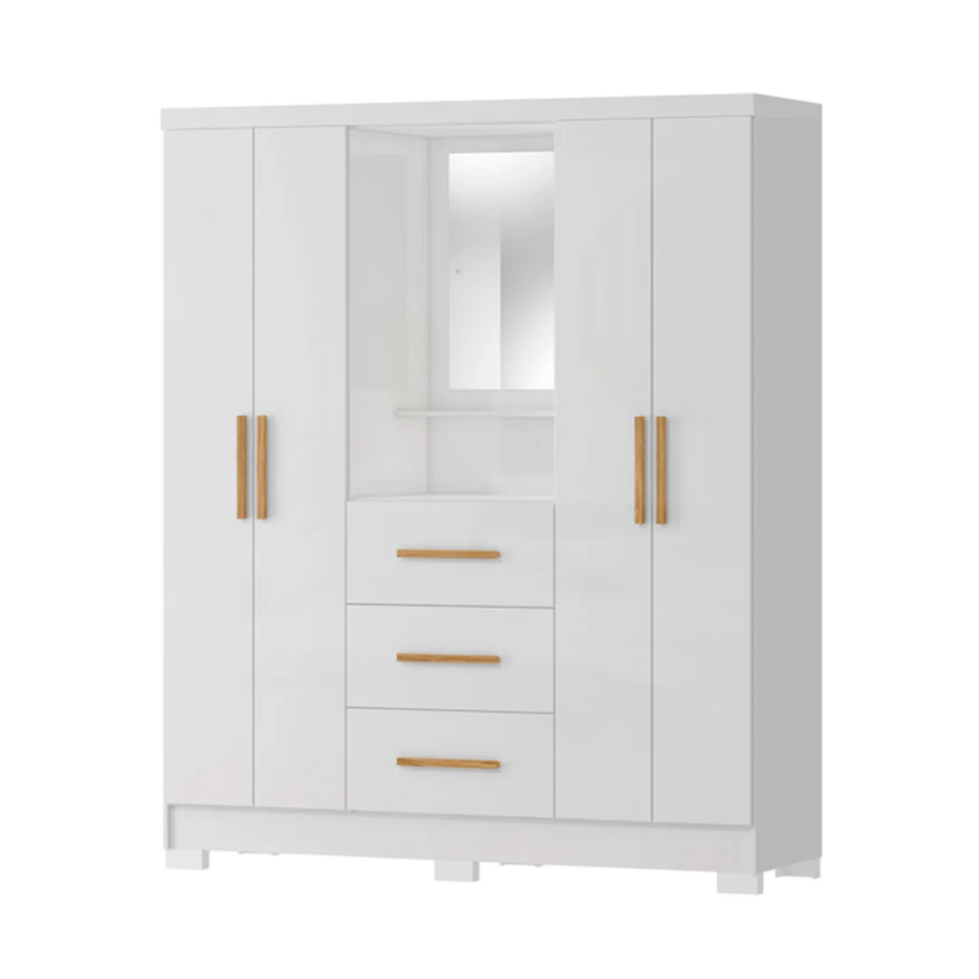 ROPERO CAPELLA C/ESPEJO RG139.E(280548) BLANCO NIEVE/ BLANCO NIEVE (3 CAJA)