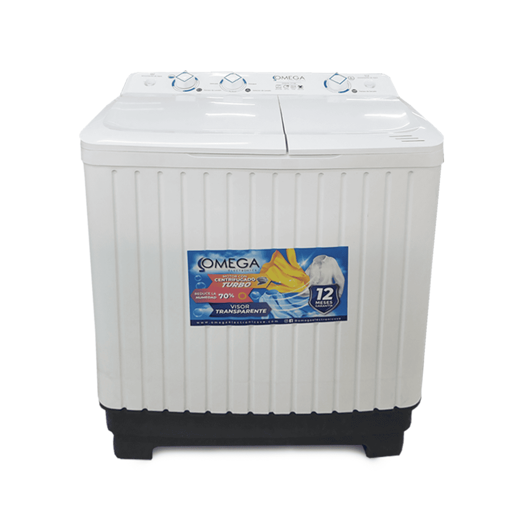 LAVADORA OMEGA 7.Kg OWS-7TB SEMI AUTOMATIA  DOBLE TINA BLANCO